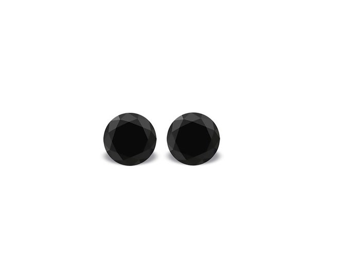 Black Diamond 2 pc. 0,085 ct., top quality, couple, pair, diameter mm.1,98
