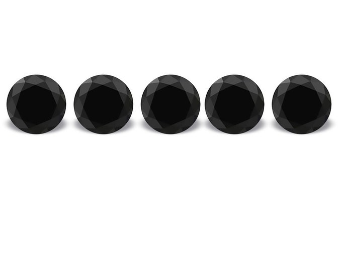 Black Diamond 5 pc. 1,025 ct., top quality, round brilliant cut, Diameter mm.3,59, Riviere