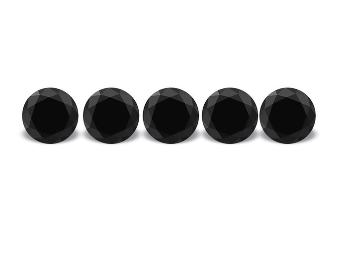 Black Diamond 5 pc. 0,725 ct., top quality, round brilliant cut, Diameter mm.3,10, Riviere
