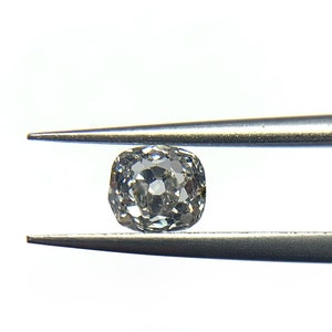 Natural white diamond, old mine cushion shape, 0.61 CT