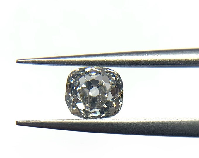 Natural white diamond, old mine cushion shape, 0.61 CT
