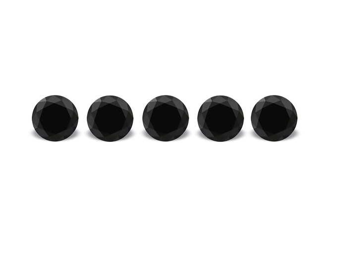 Black Diamond 5 pc. 0,295 ct., top quality, round brilliant cut, diameter mm.2,28, Riviere