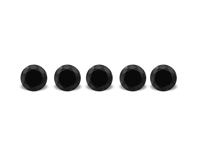 Black Diamond 3 pc. 0,190 ct., top quality, round brilliant cut, Diameter mm.1,98, Riviere