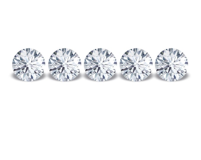 White Diamond 5 pc. 0,70 ct., round Brilliant cut, color G-H, SI, Good+, Diameter mm.3,10-3,30, Riviere