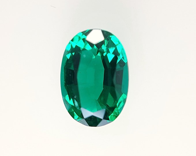 Emerald lab grown, ct.0,63, Oval 7,00x5,00 mm., loose stone, Hydrotermal