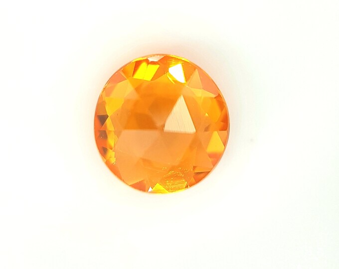 Natural Orange Sapphire, rosecut, round 5 mm.