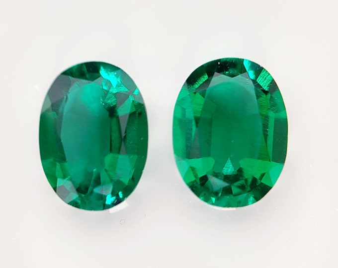 Emerald lab grown, ct.1,86, oval 8x6 mm., Hydrotermal