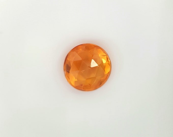 Natural Orange Sapphire, rosecut, round 4 mm