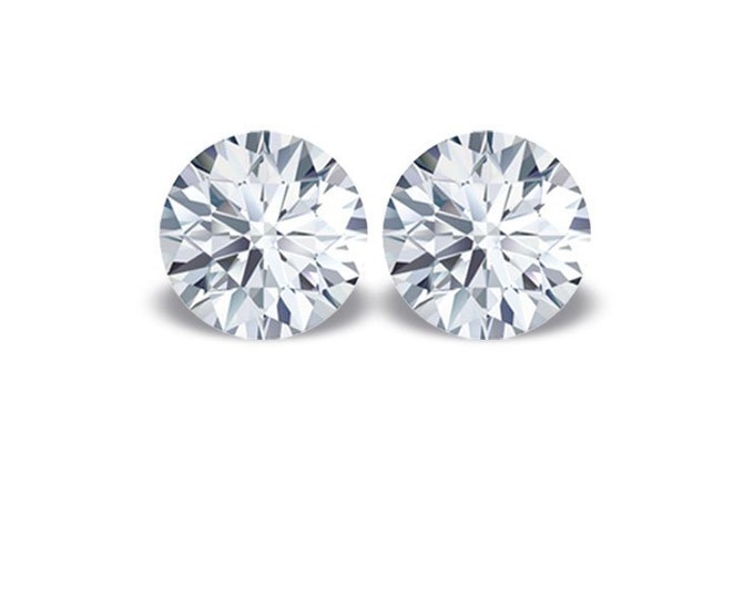 White Diamond 2 pc. 0,360 ct., round Brilliant cut, color G-H, SI, Good+, Diameter mm. 3,50-3,60, couple