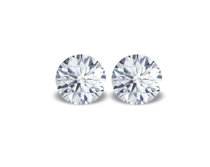 White Diamond 2 pc. 0,22 ct., round Brilliant cut, color G-H, SI, Good+, Diameter mm. 3,00-3,20, couple