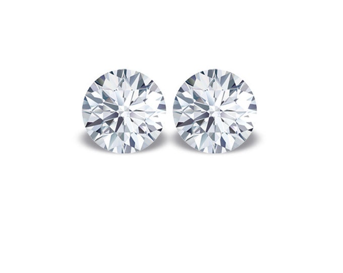 White Diamond 2 pc. 0,28 ct., round Brilliant cut, color G-H, SI, Good+, Diameter mm. 3,10-3,30, couple