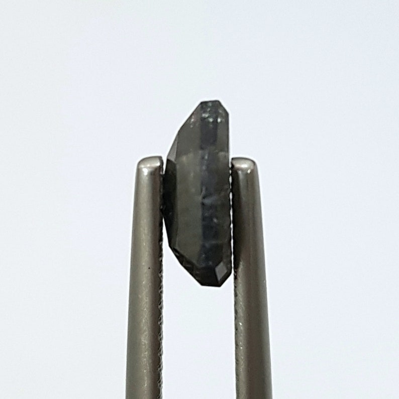 faceted hexagon mm.9,57x5,78 Natural grey diamond weight cts.1,13 h.mm.2,78