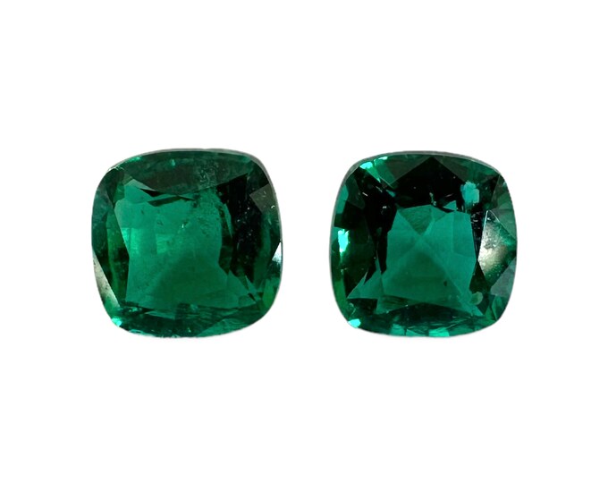 Couple of Emeralds Lab Grown 1,86 Ct