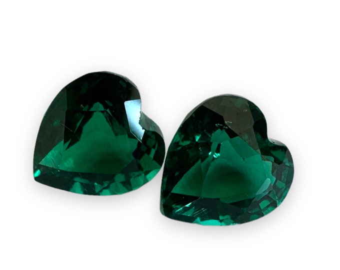 Couple of Emeralds Lab Grown 3,51 Ct