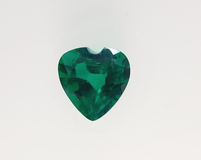 Emerald lab grown, ct.0,74, Heart 6x6 mm., loose stone, Hydrotermal