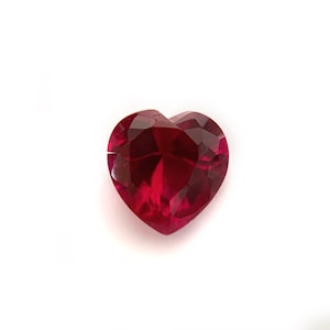 Lab Grown Ruby, Heart shape 8MM, average weight 2.20 CT.