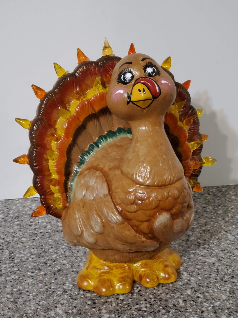 here to announce the Thanksgiving Season lighted ceramic piece to add to your decor. Its Tom Turkey.5 A perfectly bold Look