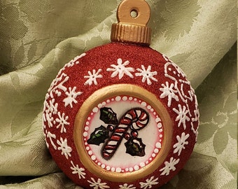 Christmas Tree Ornament with Candy Canes.  Shipping included in price.