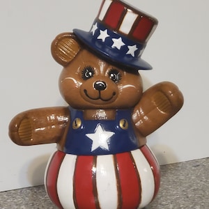 Patriotic Bear Ceramic. Price includes shipping.