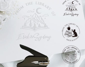 Custom  Embosser   Logo Stamp,Personalized Wedding Embossing Seal,library stamp,Address EmbosserHand Held Embosser