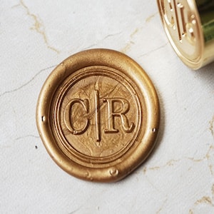 A&J Personalized Wax Seal Stamp 2 Initials Custom Sealing Stamp Gifts for  Couples：VEASOON