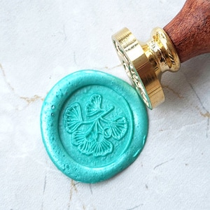Botanical Wax Seal Stamp Kit Ginkgo biloba Wax Seal blad wax afdichting stempel C106