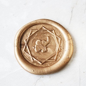 Leuke Olifant Wax Seal Stamp - Bruiloft Wax Seal Stamp Kit - Gepersonaliseerde Initialen Sealing Wax Stamp C215