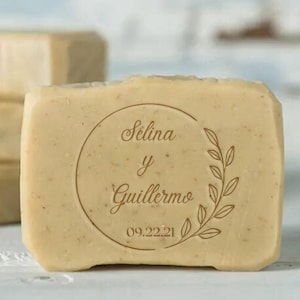 Tampon de savon personnalisé avec nom - Moule à savon - Fabrication de savon naturel - Tampon de savon acrylique fait main - Tampon de biscuit de mariage