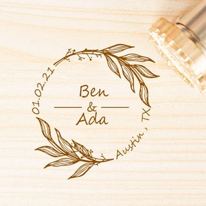 Name With Date Wedding Branding Iron for Wood- Custom Metal Stamp Heat Emboss Stamp-Wedding Brander-Branding Ceremony