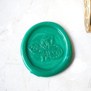 Basil wax seal stamp  Botanical sealing stamp kit   wedding invitation seal HERBS C87