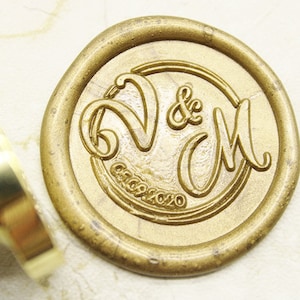 Custom Wedding Wax seal stamp with initials and date ,Personalized wedding wax seal stamp ,Wax stamp kit,wedding invitation wax seal