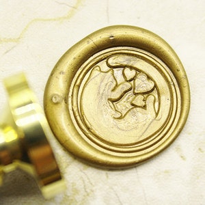 Love Cats Wax Seal Stamp Invitación de boda Sello de cera de sellado, sello de cera, sello de sellado C210