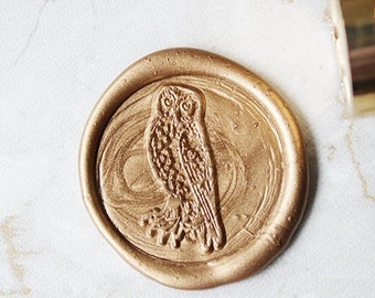 Owl Wax Seal Stamp ,  Halloween Wedding Invitation ,Custom wedding seals C243