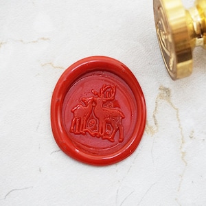 Bacio coppia di cervi Ceralacca, BUCK e DOE Wax Seal Stamp, Party Invitation Sealing Stamp, Wedding Invitiation, Chirstmas seals C58