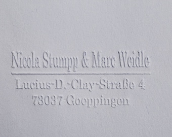 address stamp, envelopes embosser,Personalized embosser, hand held embosser,Custom Returned Address Embosser stamp, Address Paper Embosser