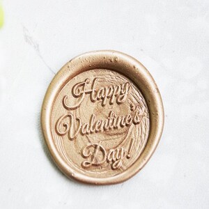 Happy Valentine&#39;s Day Wax Seal Stamp  /Custom design  Wax Stamp/ Love  Wax sealing kit/wedding invitation wax seal  w447