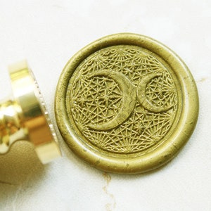 Magic Circle wax seal stamp- Moon & star, party wax seal, Wedding invitation Seal Stamp