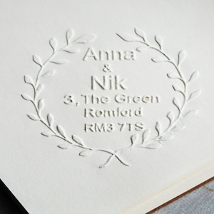 Aangepaste naam Embosser, Aangepast adres Embosser, Bruiloft Embosser, Embossing Stempel, Aangepaste Embosser Stempel, Retour Adres Stempel