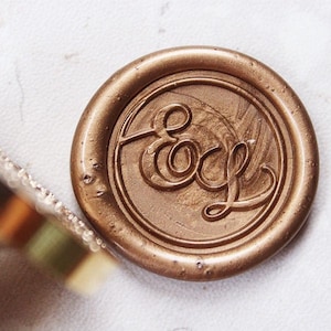Personalized Script  Initials wax seal stamp/initials Custom wedding seals/wedding invitation seal/custom wedding stamp/monogram stamp L71