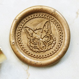 Timbro del sigillo di cera di volpe / timbro metallico / timbro di sigillo di ceralacca di nozze / timbro di ceralacca di focatura / timbro personalizzato C231