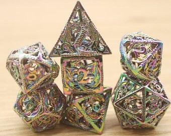 Metall DND Würfel Set, D&D Würfel Set , Polyedral Würfel Set , RPG Würfel Set , D20 Würfel Set , Dungeons and Dragons Würfel , D and Dice Set