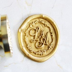 Iniziali personalizzate con timbro di ceralacca a forma di corona, kit di timbri di ceralacca personalizzati per matrimonio, invito di matrimonio