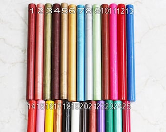 25 Kleuren Beschikbare Zegellak Sticks, Wax Sticks voor Lijmpistool, stempel Wax Sticks-Uitnodiging Lakzegel Sticks