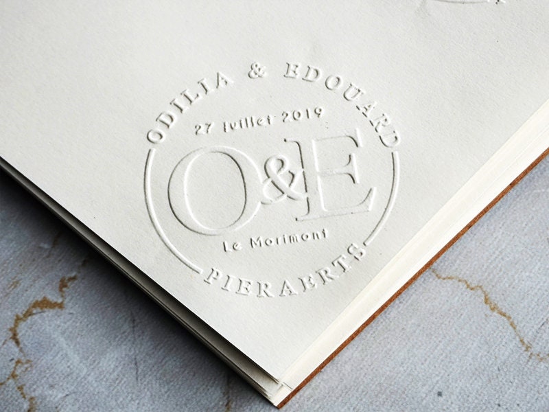 Custom Name Embosser Stamp Wedding Embosser Monogram With Etsy