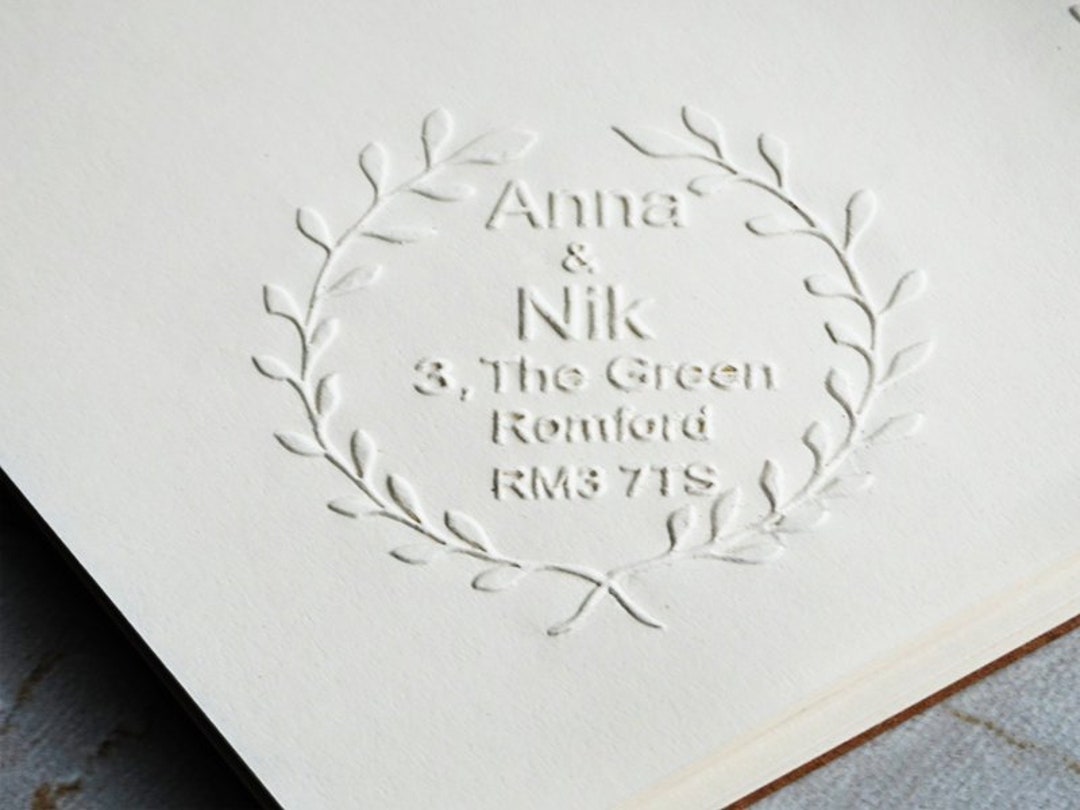 Custom Name Embosser, Custom Address Embosser , Wedding Embosser