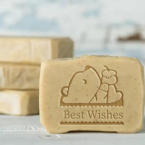 Simpatico orso Sapone Stampo / Acrilico Sapone Timbro / Fatto a mano Acrilico Sapone Francobollo /Wedding Cookie Stamp