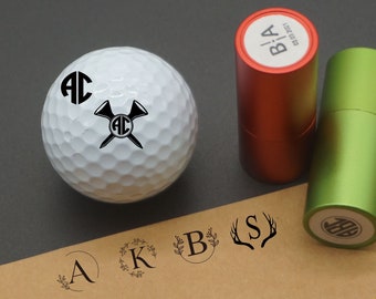 Personalized golf stamp, Custom Ink stamp, Golf ball stamp,Custom golf stamp,stainless steel golf stamp, Gift for Golfer