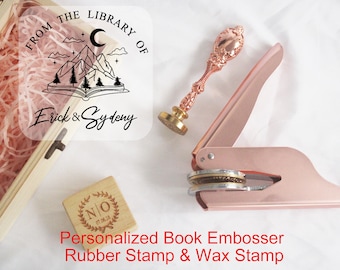 Personalized embosser, Custom your own stamp,Custom Book Embosser, Personalized library stamp/book lover gift, Ex Libris Embosser Stamp