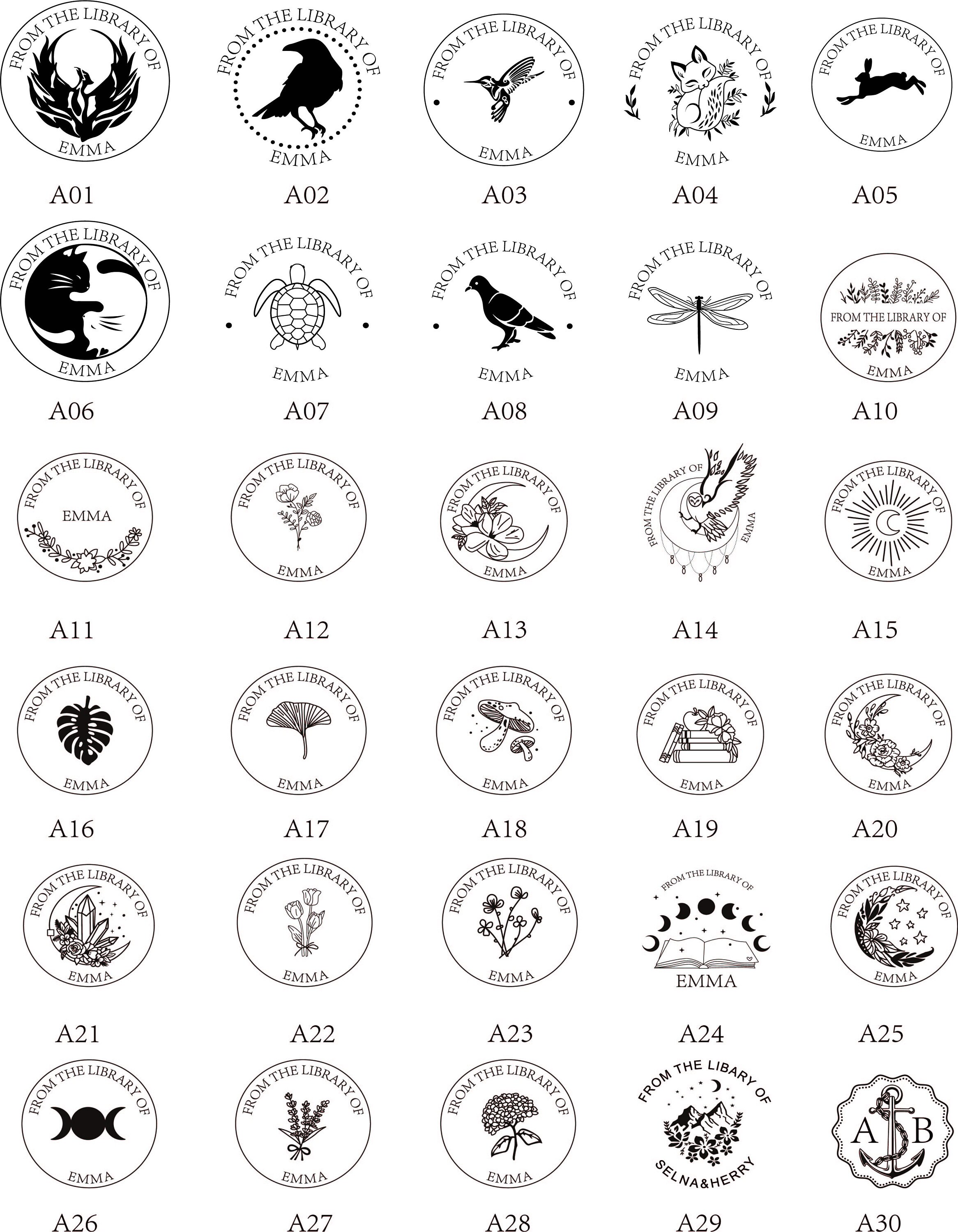 Custom Embosser Stamp Address Embosser Name Embossing Stamp Etsy