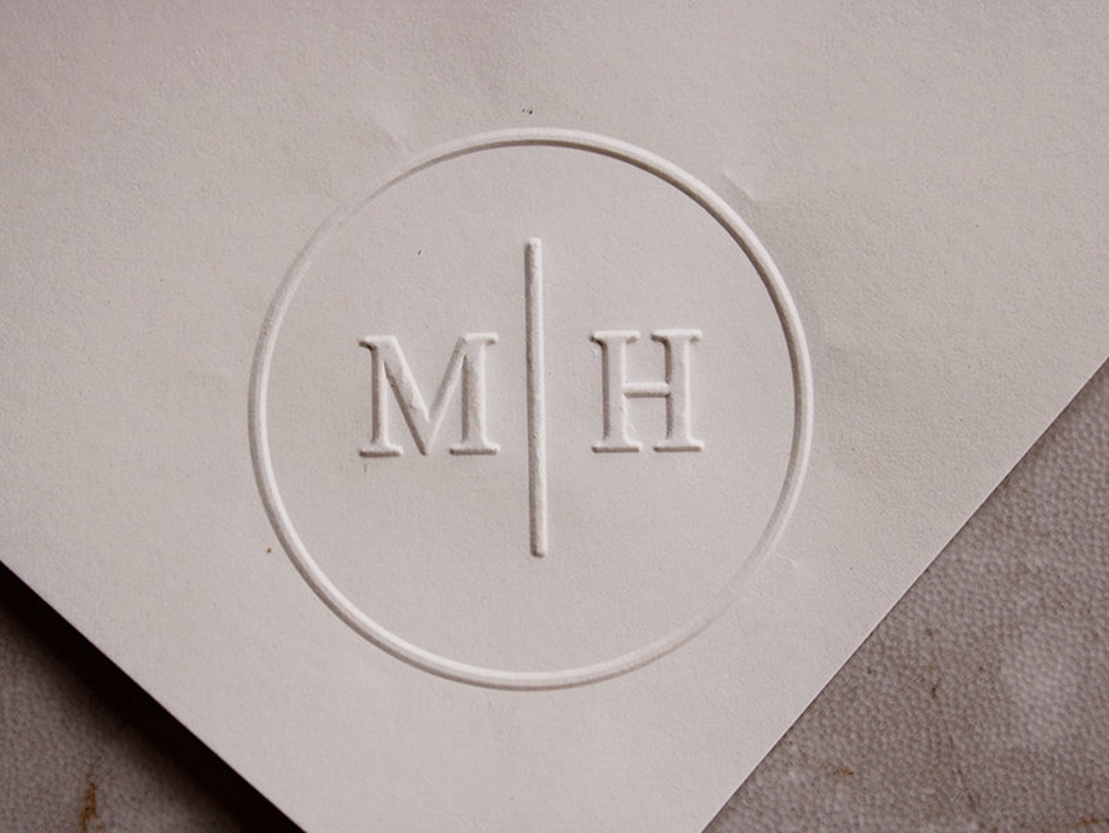 Initials Embosser stamp Date Embosser Wedding Embossing Etsy